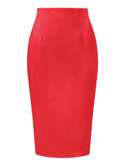 Elegant Pencil High Wasit Split Hem Work Bodycon Business Skirt