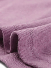 V Neck 3/4 Sleeves Solid Knitted Button Decor Ruched Blouse