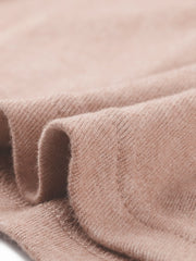 3/4 Sleeve Solid Knitted Button Decor Ruched Blouse