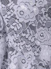 Floral Lace Shrug Tie Front Ruffled Hem Sheer Crop Bolero