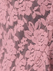Floral Lace Shrug Tie Front Ruffled Hem Sheer Crop Bolero
