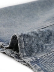 Denim Jakcet Sleeveless V Neck Button Down Casual Jean Waistcoat Vest
