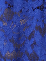 Lace Sheer 3/4 Sleeve Ruffle Hem Open Front Bolero Shrug