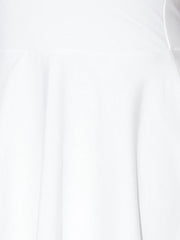 Halter Deep V Neck Sleeveless Solid Skater Mini Dress