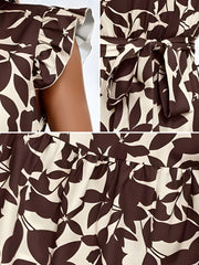 Flattering A-Line Ruffled Cap Sleeves Belted Floral Tiered for Garden Parties & Brunch Dates Maxi Dress