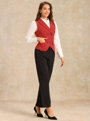 Waistcoat Lapel Collar Dressy Versatile Racerback Suit Vest