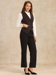 Waistcoat Lapel Collar Dressy Versatile Racerback Suit Vest