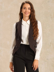 Waistcoat Lapel Collar Dressy Versatile Racerback Suit Vest