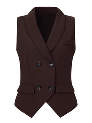 Waistcoat Lapel Collar Dressy Versatile Racerback Suit Vest