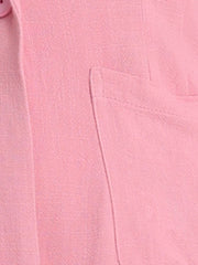 Notch Lapel One Button Casual Suit Linen Blazer