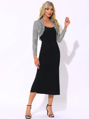 Elegant Sheer Floral Lace Crop Cardigan Bolero Shrug