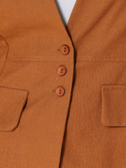 Sleeveless Lightweight Waistcoat Linen Vest