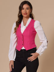 Denim Jakcet Sleeveless V Neck Button Down Casual Jean Waistcoat Vest