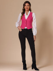 Denim Jakcet Sleeveless V Neck Button Down Casual Jean Waistcoat Vest