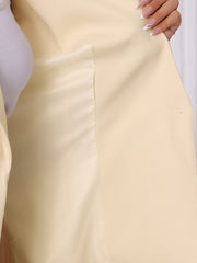 Sleeveless Belted Lapel Collar Work Vest
