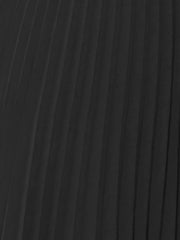 A-Line Flowy Long Sleeve Tie V Neck Pleated Midi Dress