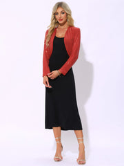 Sequin Open Front Sparkly Bolero Shrug Cropped Jacket