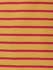 3/4 Sleeve Round Neck Casual Striped T-Shirt
