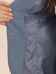 2 Pieces Long Sleeve Blazer & Pencil Skirt Suit Set