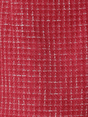 Tweed Sleeveless Button Up Pockets A-Line Pinafore Overall Dress