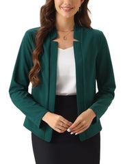 Open Front Long Sleeve Business Work Office Blazer