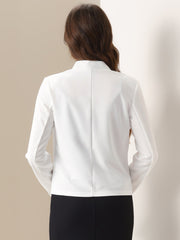 Open Front Long Sleeve Business Work Office Blazer