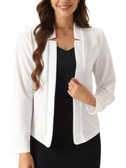 Open Front Long Sleeve Business Work Office Blazer