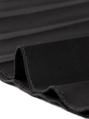 Crew Neck Sleeveless Tie Waist A-Line Pleated Dress