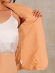 2pc Business Collarless Blazer and Pencil Skirt Suit Sets