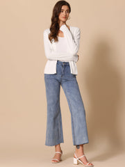 Casual Open Front Long Sleeve Knitted Cardigan