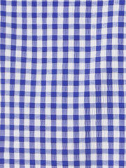 Plaid Blouse Puff Sleeve Ruffle Peter Pan Collar Shirt Top