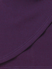 3/4 Sleeve Solid Color Ruched V Neck Midi Sheath Dress