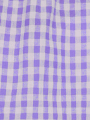 Gingham Peplum Top Summer Square Neck Sleeveless Plaid Blouse