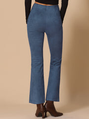 Faux Suede Wide Leg Casual Business Flared Bell Pants