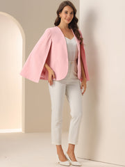 Cape Sleeve Business Work Open Front Jacket Blazer