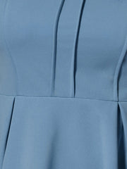 Elegant Round Neck Solid Color Cap Sleeve Peplum Blouse