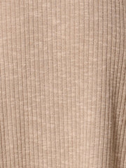 Long Sleeve Pockets A-Line Midi Ribbed Knit Dress