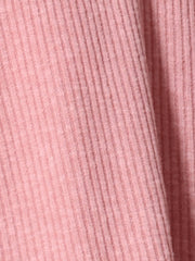 Long Sleeve Pockets A-Line Midi Ribbed Knit Dress