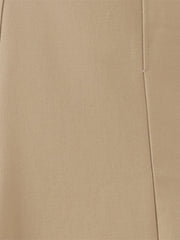 Side Zipper High Waist Elegant Flared A Line Midi Skirt