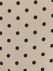 Summer Polka Dots Top Bow Tie V Neck Ruffled Cap Sleeve Office Blouse