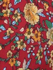 Boho Floral Summer Spaghetti Strap A-Line Flowy Smocked Midi Dress Sundress