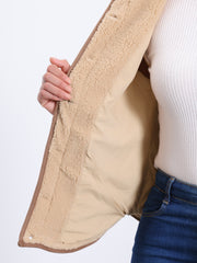 Fleece Plush Pockets Buttons Sleeveless Fuzzy Jacket Vest