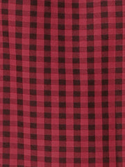 Gingham Checks Ruffled Peter Pan Collar 1960s Vintage Mini Dress