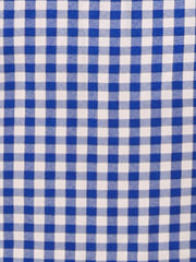 Gingham Checks Ruffled Peter Pan Collar 1960s Vintage Mini Dress
