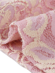 See Through Long Sleeve Turtleneck Sheer Floral Lace Blouse