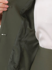 2 Piece Short Sleeve Notched Lapel Blazer Jacket & Pencil Midi Skirt Suit Set