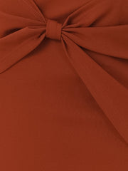 Work Pencil Ruched High Waist Bodycon Midi Skirt