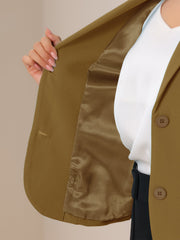 Solid Work Office Lapel Collar Stretch Jacket Suit Blazer