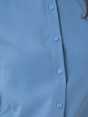Mandarin Collar Long Sleeve Button Down Office Shirt