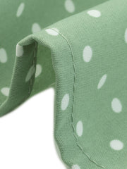 Polka Dot Peter Pan Collar Rockabilly Puff Short Sleeve Shirt
